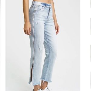 Pistola Charlie high rise zipper straight leg jeans distressed sz 26 Anthropol…
